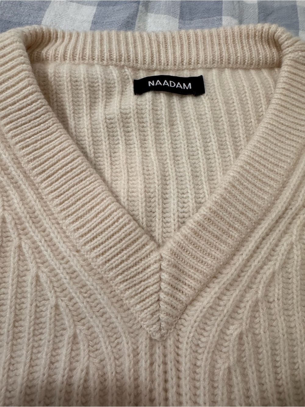 NAADAM Cream Ribbed cashmere Sweater